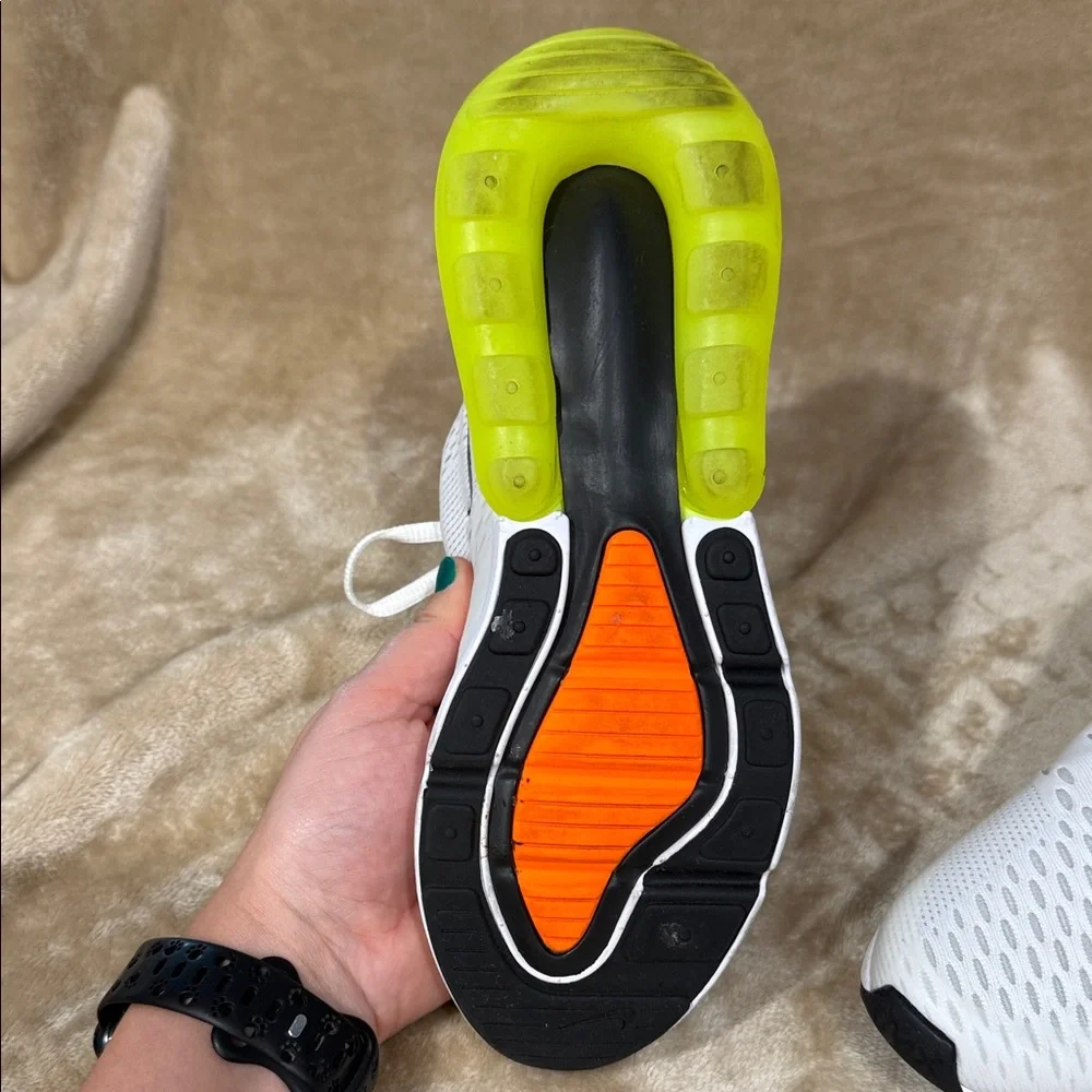 Nike Women’s  White and Neon Green Sneakers - Picture 2 of 3